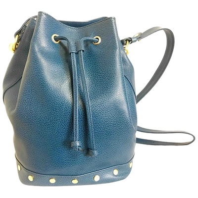 Pre-owned Lanvin Leather Handbag In Blue