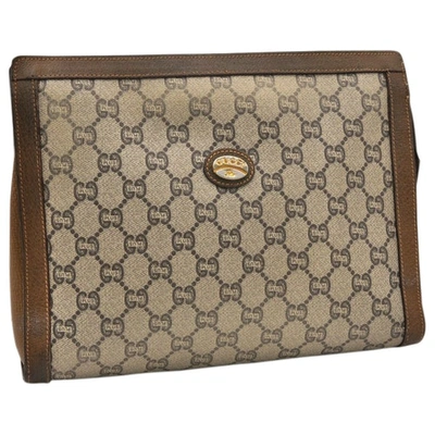 Pre-owned Gucci Brown Cloth Clutch Bag