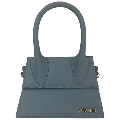 Pre-owned Jacquemus Le Grand Chiquito Blue Leather Handbag