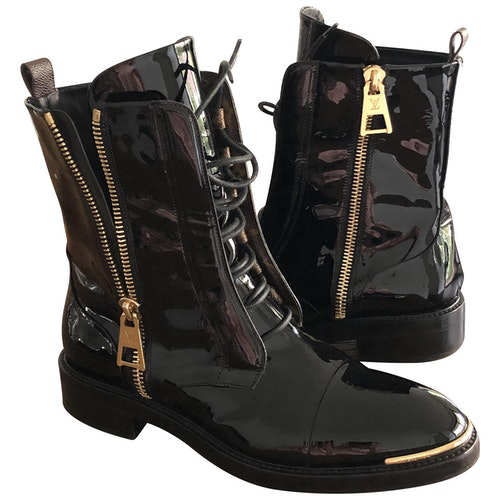 louis vuitton patent boots