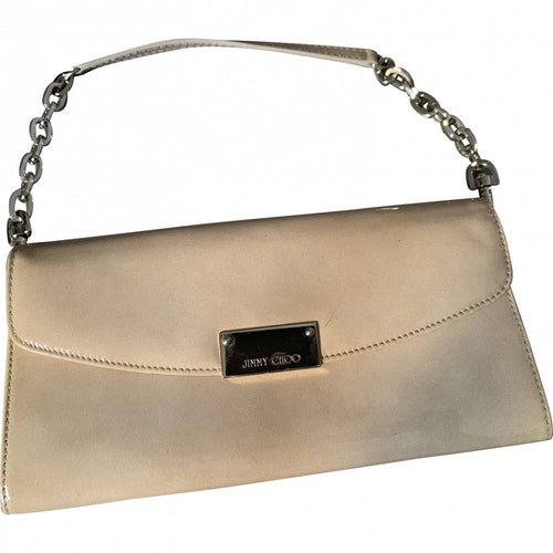 Pre-Owned Jimmy Choo Beige Patent Leather Clutch Bag | ModeSens