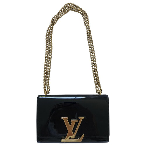 Pre-Owned Louis Vuitton Louise Black Patent Leather Clutch Bag | ModeSens