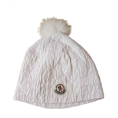Pre-owned Moncler White Linen Hat
