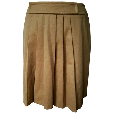 Pre-owned Tara Jarmon Camel Wool Skirt