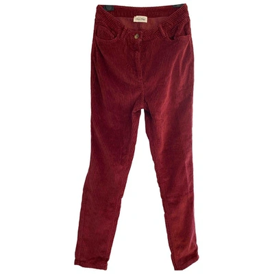 Pre-owned American Vintage Red Velvet Trousers