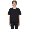 Thom Browne Navy Interlocking Stripe T-shirt In 415 Navy