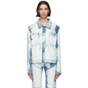 TELFAR TELFAR BLUE BLEACH DENIM DETACHABLE JACKET