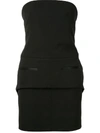 VERA WANG STRAPLESS MINI DRESS