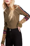 Free People Switch It Up Thermal Top In Army