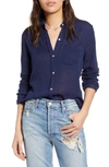 Rails Ellis Organic Cotton Button-front Top In Indigo