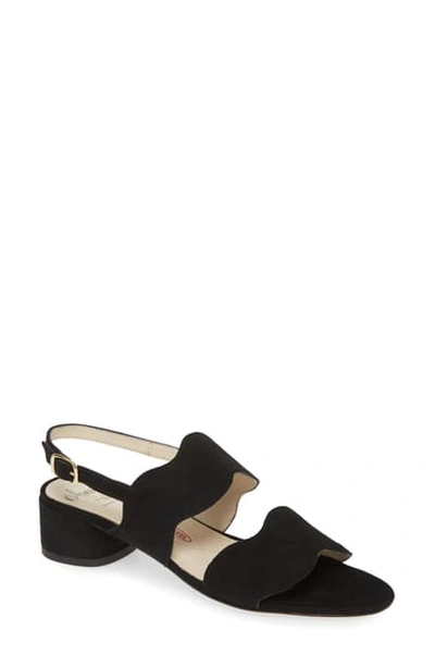 Amalfi By Rangoni Martin Sandal In Black Suede