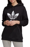 Adidas Originals Trefoil Hoodie In Black/ White
