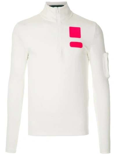 Piet Techno Track Top W/ Sleeve Pocket In White