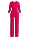 Escada Women's Taylor Sunburst Jersey Jumpsuit In Shocking Pink