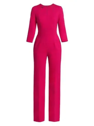 Escada Women's Taylor Sunburst Jersey Jumpsuit In Shocking Pink