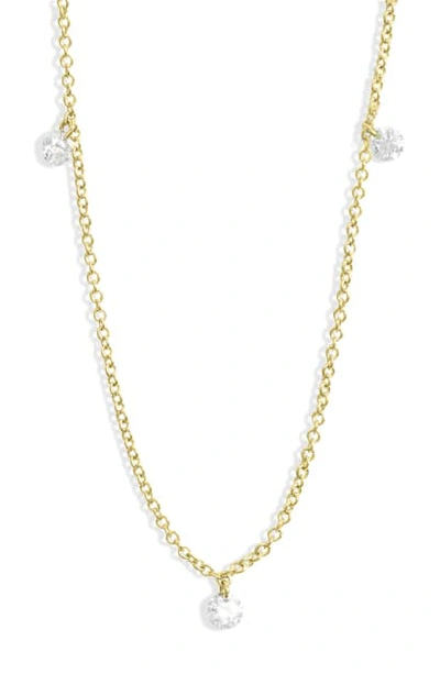 Bony Levy Floating 3-diamond Necklace (nordstrom Exclusive) In Yellow Gold/ Dia