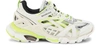 Balenciaga Track 2 Leather And Mesh Trainers In White Fluo Yellow