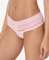 DKNY CLASSIC COTTON EMBROIDERED-WAIST THONG UNDERWEAR DK5025