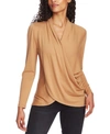 1.state Cross Front Knit Top In Wild Oak