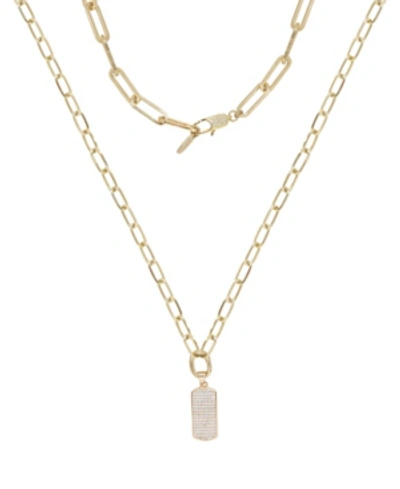 Ettika Women's Linked Up 18k Gold-plate & Crystal Pendant Necklace 2-piece Set
