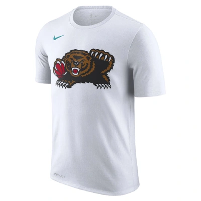 Nike Memphis Grizzlies Classic Logo Men's  Dri-fit Nba T-shirt In White