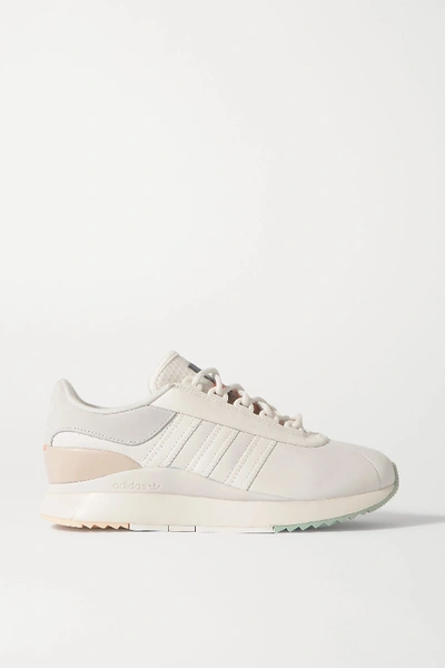 Adidas Originals Sl Andridge Suede-trimmed Leather And Mesh Trainers In White
