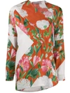 PALMER HARDING ASYMMETRIC FLORAL PRINT TOP