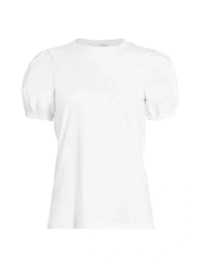 Derek Lam 10 Crosby Eva Puff-sleeve Cotton T-shirt In White