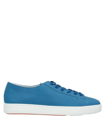 Santoni Sneakers In Blue
