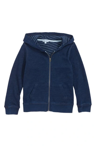 Splendid French Terry Indigo Hoodie In Dark Stone Indigo