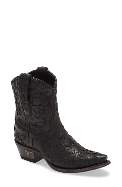 Lane Boots Robin Western Boot In Black Leather