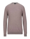 DANIELE FIESOLI DANIELE FIESOLI MAN SWEATER LIGHT BROWN SIZE 3XL MERINO WOOL,14001730XA 8