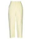 LIU •JO LIU •JO WOMAN CROPPED PANTS LIGHT YELLOW SIZE 4 POLYESTER, ELASTANE,13197816JD 3