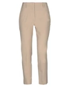 Piazza Sempione Cotton Blend Slim Pants With Side Closure In Beige