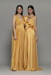 ISABEL SANCHIS ALIMENA PLEATED GOWN,ISO20-95-16-1
