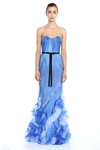 MARCHESA NOTTE STRAPLESS TULLE AND ORGANZA GOWN,MN20RG1140B-US-1-1-1-1-1-1