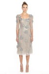 MARCHESA SQUARE NECK TULLE COCKTAIL,MC20FD1904-18