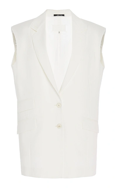 Maison Margiela V-neck Cotton Vest In White