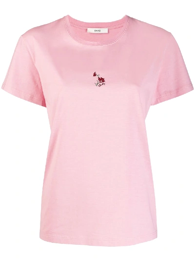 Bally Embroidered Flower T-shirt In Pink