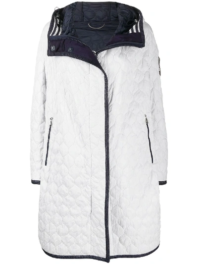 Ermanno Scervino Embellished Quilted Raincoat In White