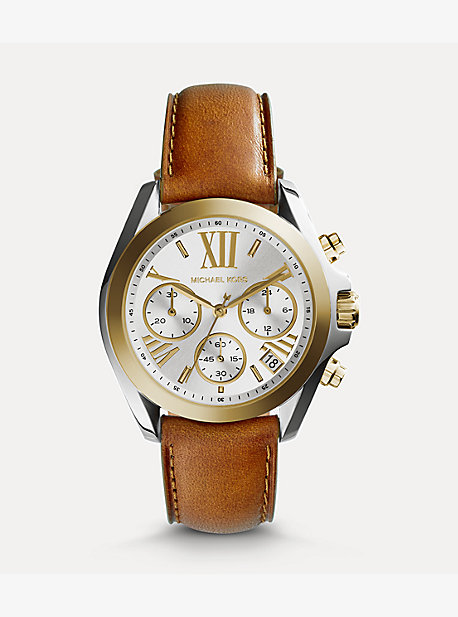 michael kors two tone bradshaw watch