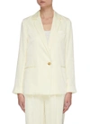 Vince Oversized Crepe De Chine Blazer In White