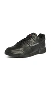 Reebok Men's Workout Plus Leather Lace Up Sneakers In Black/charcoal