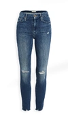 MOTHER HIGH WAISTED LOOKER ANKLE FRAY JEANS