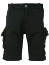 Alpha Industries Embroidered Logo Cargo Shorts In Black