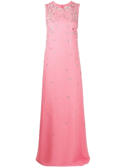 Givenchy Sequin Embroidered Gown In Rosa