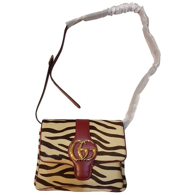 Pre-owned Gucci Arli Beige Pony-style Calfskin Handbag