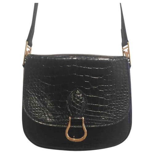 Pre-Owned Louis Vuitton Saint Cloud Vintage Black Crocodile Handbag | ModeSens