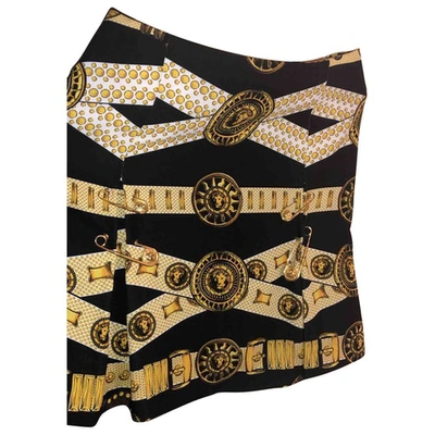 Pre-owned Versus Gold Cotton Skirt