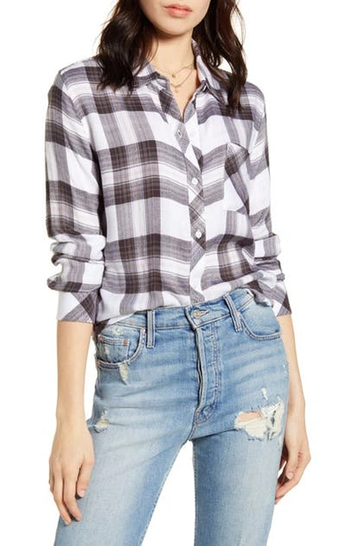 Rails Hunter Plaid Shirt In White Grey Peach